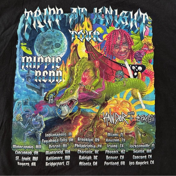 Trippie Red ‘Trip At Knight’ American Tour 2021 T-Shirt - Picture 9 of 12